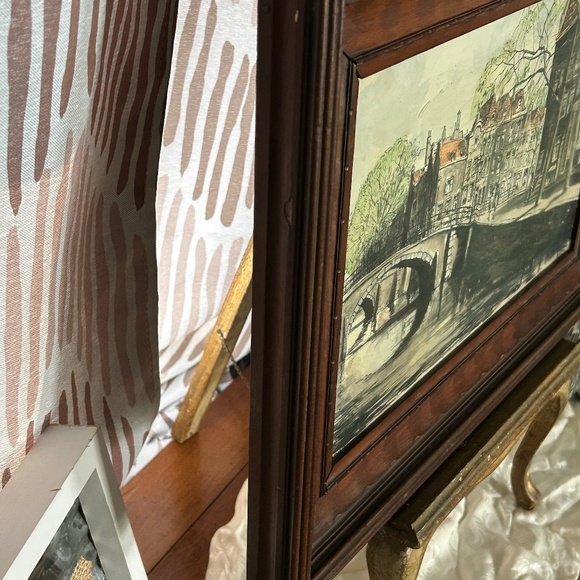 Antique Water Color Artist Signed Depicting Amsterdam Germany Architecture - Picture 6 of 10